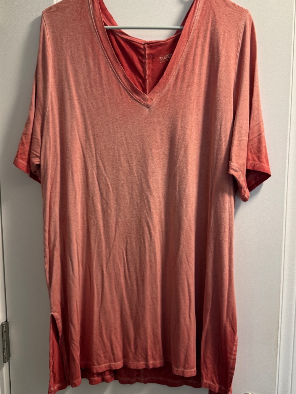 Torrid Women's Super Soft Ombre Shirt, Peach Color, Size 3/3X
